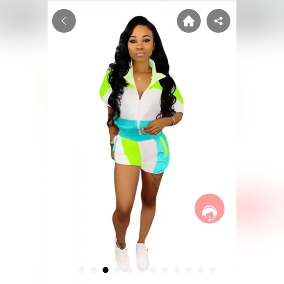 New NYLON 2 PIECE SHORT SET PLUS SIZE 1XL-2XL - Picture 1 of 2